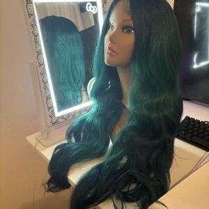 Emerald Green Ombre Wig